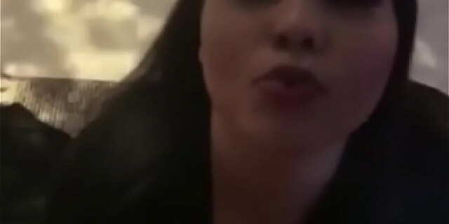 blowjob,brunette,bukkake,cosplay,cum,dress,goth,homemade,swallow