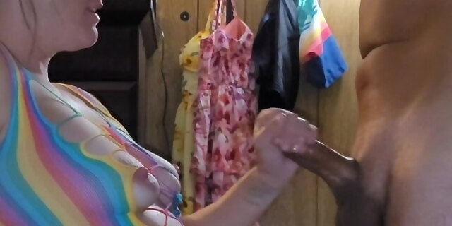 amateur,big cock,cum,cumshot,handjob,interracial,mature,milf