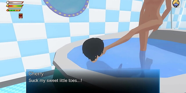 3d,bathroom,bdsm,femdom,humiliation,slave,university