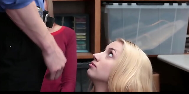 blowjob,caught,office,police,shoplyfter,teen